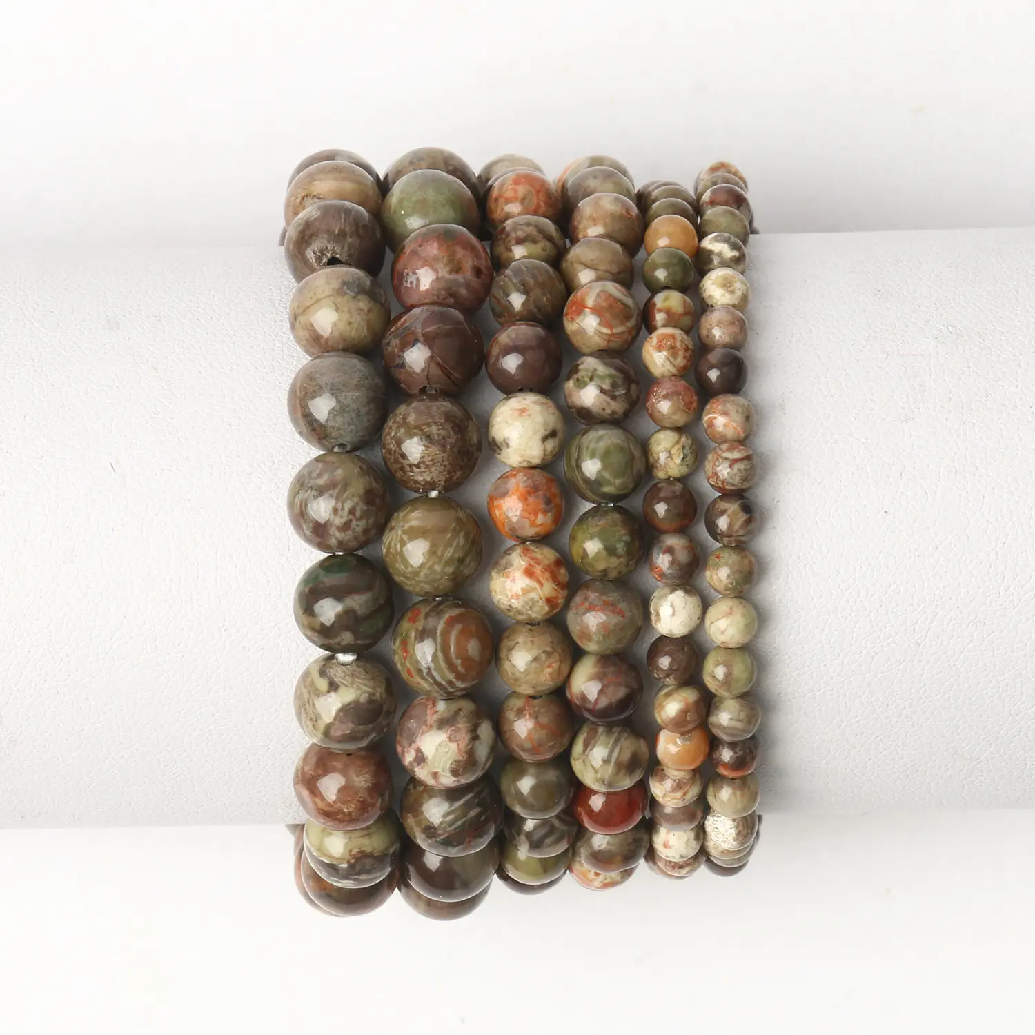 Natural flower agate bracelet