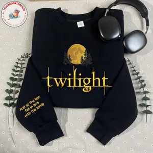 Twilight Vampire Saga Embroidered Sweatshirt, Pullover, Hoodie, Forks Washington Edward Cullen Bella Swan Embroiderd Shirt