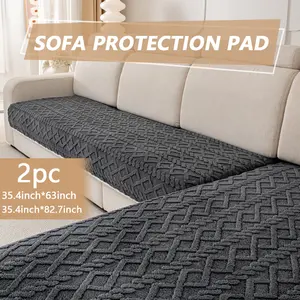 Solid Color sofa cover2pc sofa cushion suitable for all seasons, anti slip protection sofa cover, bedroom, office, living room decoration, home decoration