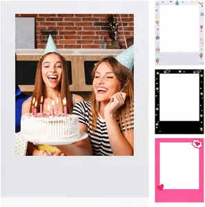 32 x 24 Inch Photo Booth Selfie Frame Prop Booth for Birthday Event Parties Large Blank DIY Cutout Props for Funny Decoration Christmas, Supplies