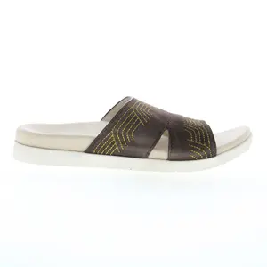 Spenco Twilight Ellie SP1070FFR Womens Brown Suede Slides Sandals Shoes