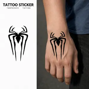 Limited  Buy One Get One Fake Tattoos Temporary Tattoos Henna Tattoo Kit Durable Realistic Spider Tattoo Waterproof Long Lasting Body Art Sticker Halloween Makeup