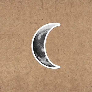 Waning Crescent Moon Sticker