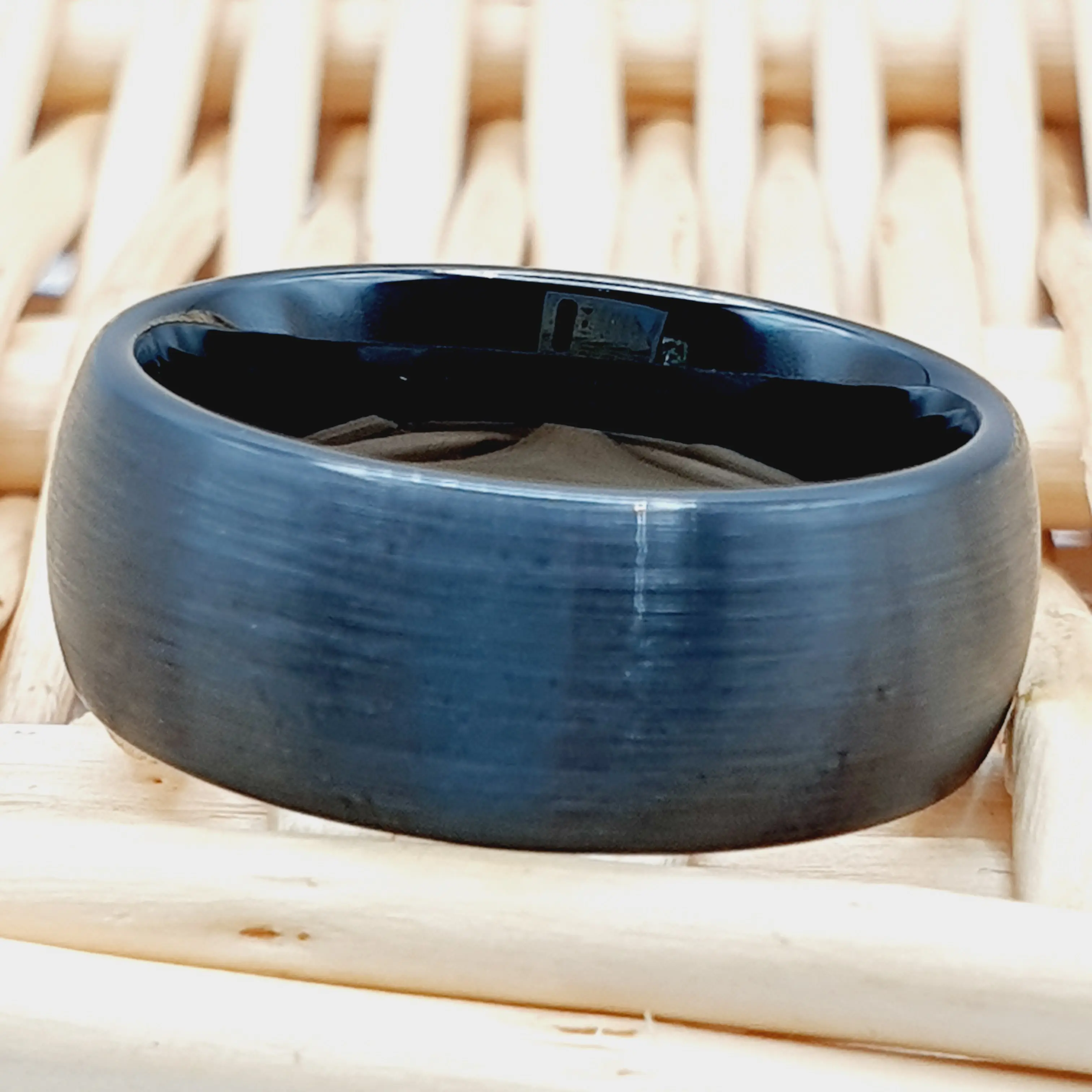 Men's Black Tungsten Couple Ring for Christmas Gift - 8MM Personalized Wedding Band- Twilight Ring