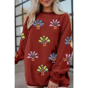 Sequin Turkey Baggy Sweatshirt RTS