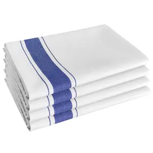 4 pieces, striped dish towels, 48*70cm/18.9*27.5 inch, modern and simple style kitchen towels, home and kitchen multi-purpose cleaning cloth, suitable for cleaning glass, kitchen utensils (blue, black) wired  ish  rags