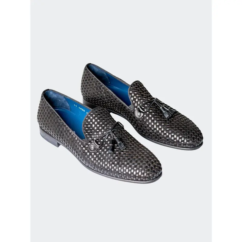 *NWT* Marc Nolan Adler Blue Croc Leather Lug Penny Loafers Adler Light Blue Leather Lug Penny Loafers main image 4