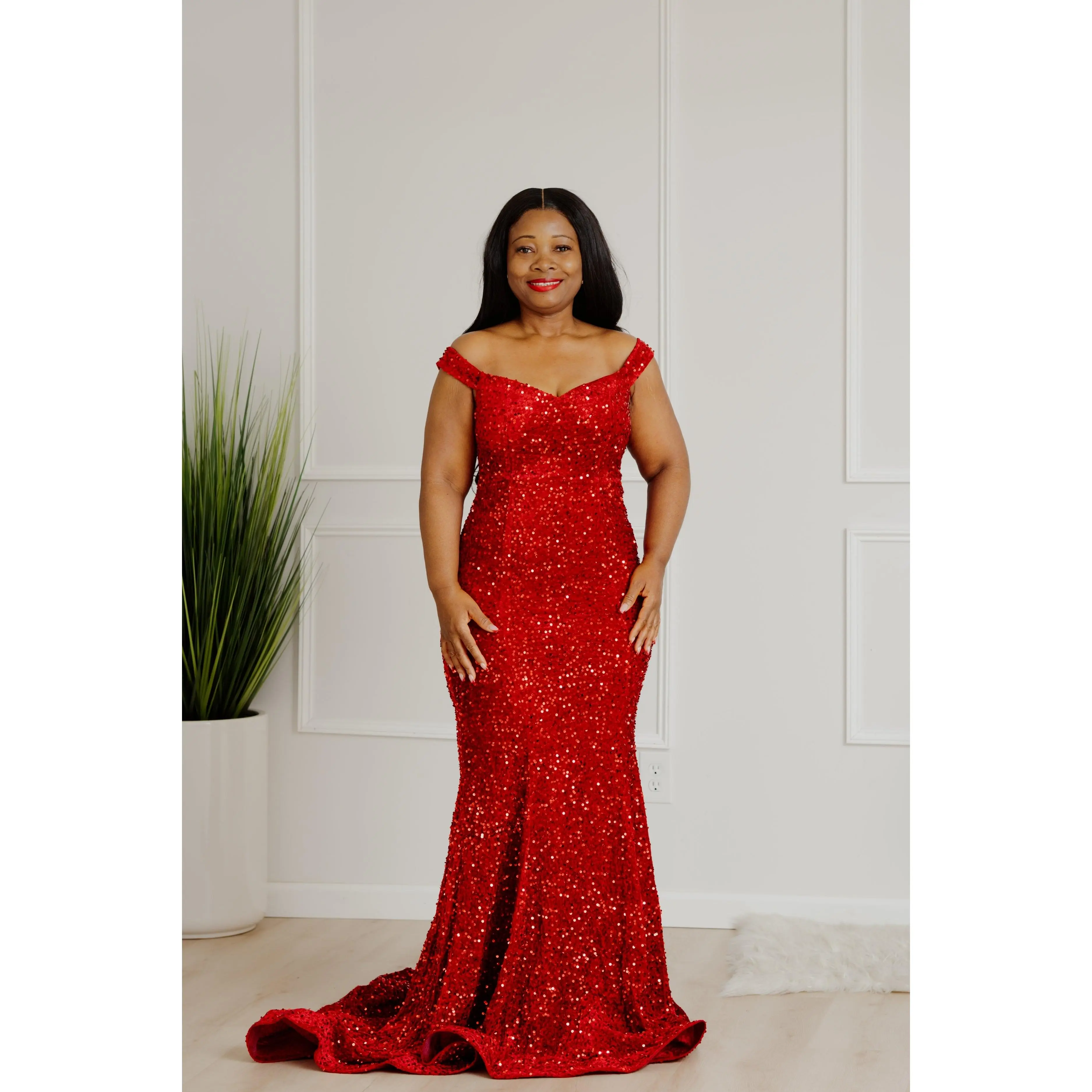 EMPRESS IN RED DRESS