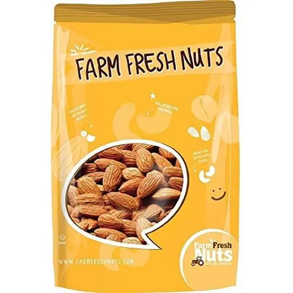 Raw Natural Shelled California Almonds (1 Lb.) - Healthy Southern Tastiness - Handpicked for Freshness - All Natural Supreme Almonds - Farm Fresh Nuts Brand