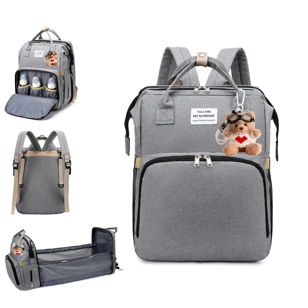 1 Pcs Multifunctional Mommy Diaper Bag, Large Capacity Foldable Travel Organizer with Handle, Available in Multiple Colors, Perfect Gift for New Moms, Mummy Bag