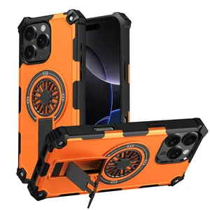 2026 New Magnetic Phone Case for iPhone 17 Pro Max 17 Pro 16 Pro Max 16 Pro 15 Pro 14 13,  Kickstand, Protection, Skin-Friendly Matte Finish, Full Body Shockproof Anti-Drop Anti-Scratch Heavy Duty Protective Cover Compatible with MagSafe Wireless Charging