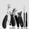 Stainless Steel Complete Manicure & Pedicure Multi-Pack Tool Set - 200g Kit with Angled Nail Clippers, File, Nippers, Foot Callus Remover, Nail Art Tools in a Wallet for Salon, Home Use