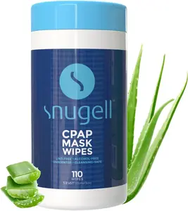 CPAP Mask Wipes by Snugell - Unscented (1 Canister, 110 Count)