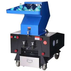 VEVOR Plastic Shredder Crusher, 10HP/7.5KW Plastic Bottle Grinder Granulator, 250-450kg/h Capacity Pulverizer Recycling Machine with Wheels, SDK-11 Blade 10mm Mesh for PVC PTFE (220V 60Hz 3-Phase)