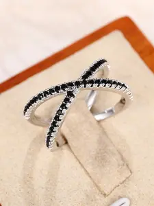 1 PC Elegant Artificial Zircon Cubic Zirconia Ring For Women Stacking Rings For Valentine's Day Gift Anniversary Party Jewelry
