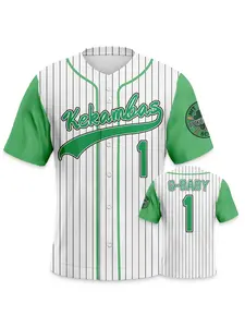 Men's Movie Baseball Jersey, #1 Kekambas Printed V-Neck Sportswear, Comfortable Breathable Gift for Sports Lovers, All Seasons
