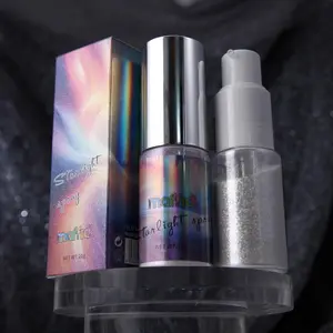 Highlighter Powder, 1 Count Shimmering Body Glitter, Natural Body Glitter Powder, Sparkling Makeup Powder for Women & Girls