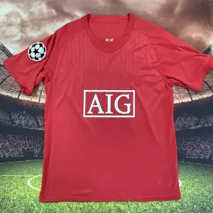 No.7 Ronaldo 2007 2008 Home Away Retro Red Short Sleeved Long Sleeved Soccer Jerseys