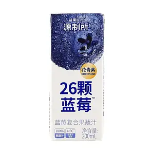 YUAN ZHI SUO Blueberry Juice Drink 200ml - Rich in Anthocyanins, 0 Added Sugar, 6 Fruit & Vegetable Blend