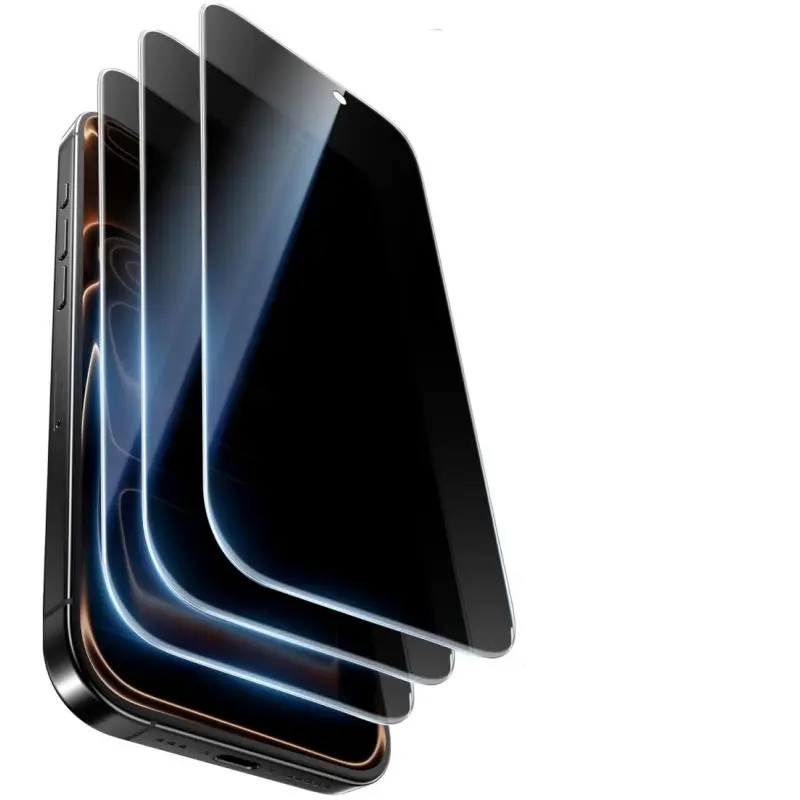 3-Pack 28° Privacy Tempered Glass Screen Protector for Iphone 11 12 13 14 15 16 17 Pro Max 14 15 16 Plus Full Screen Black Privacy Glass, Anti-Peep (Stop People Looking at Your Phone)