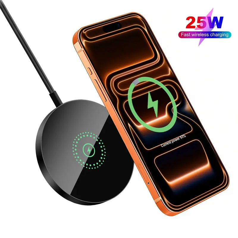 25W Magnetic Wireless Charger Fast Charging Station for iPhone Duo 18 17 16 15 14 13 12 Series