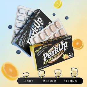 HealthA2Z PerkUp Energy Booster - Melt-in-mouth Cubes with 50 mg Natural Caffeine & B Vitamins for Energy, Focus & Productivity | A Clean & Healthy Alternative to Coffee & Energy Drinks, No Jitters or Crash