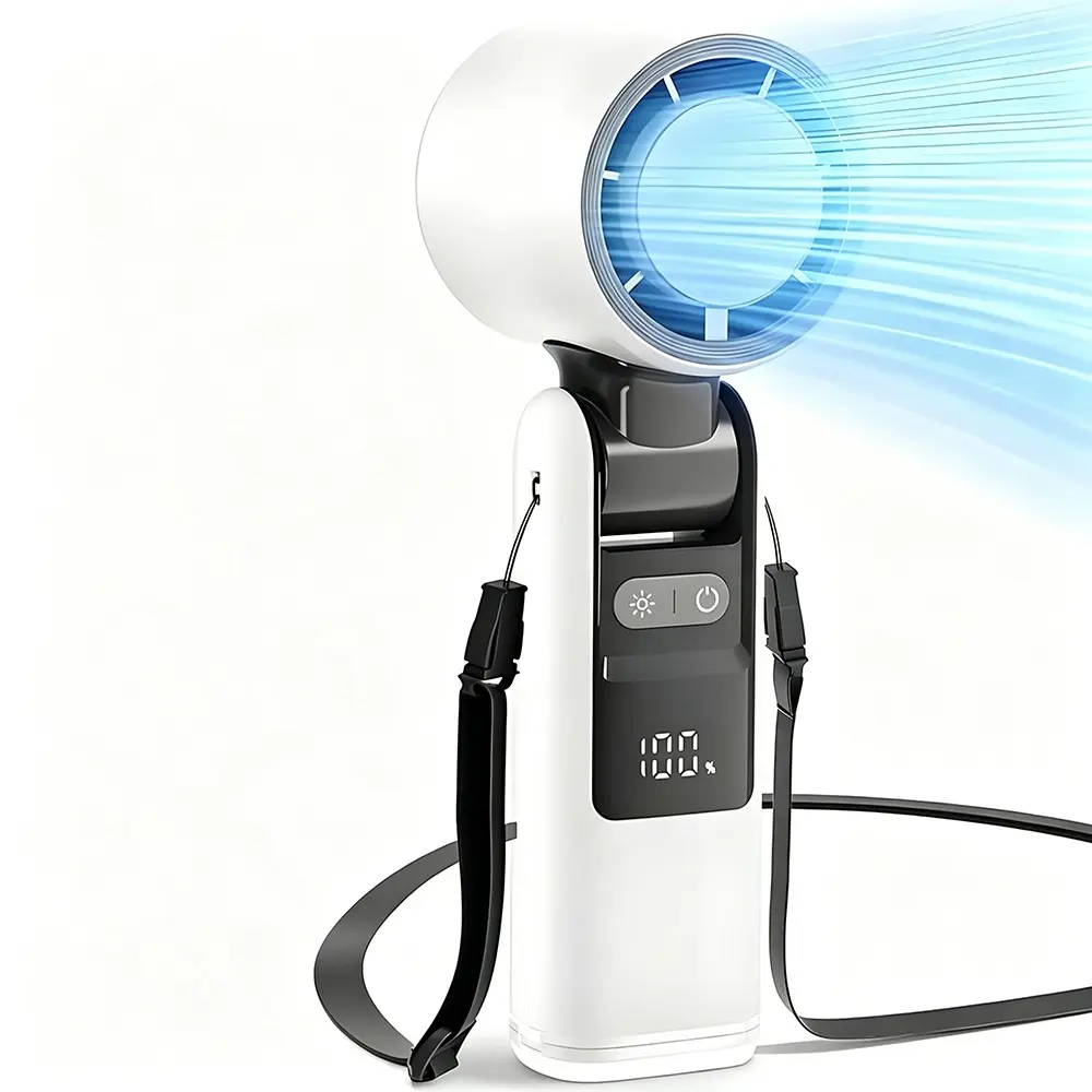 4000mAh Portable Turbo Handheld Fan, 199 Speed Options, Rechargeable, Battery Powered Fan, USB Portable Fan, Semiconductor Air Turbo Tech, Great for On-the-Go Cooling