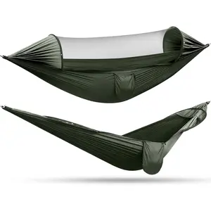 Large Camping Hammock with Mosquito Net and Rain Fly- 2 Person Portable Hammock with Bug Net and Tent Tarp for Outdoor Hiking Camping Backpacking Travel
