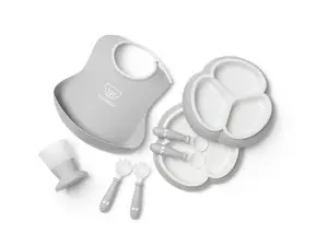BabyBjorn Dinnerware Set, 8pcs - Perfect Starter Kit for Self-Feeding