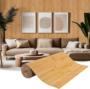 Wall Panel for Interior Wall Decor, Pole Wrap Wainscoting Interior Wall Cladding Panel for Kitchen , Bedroom, Living Room Office,Decor(16" H x 96" L, Light-Carbonized)