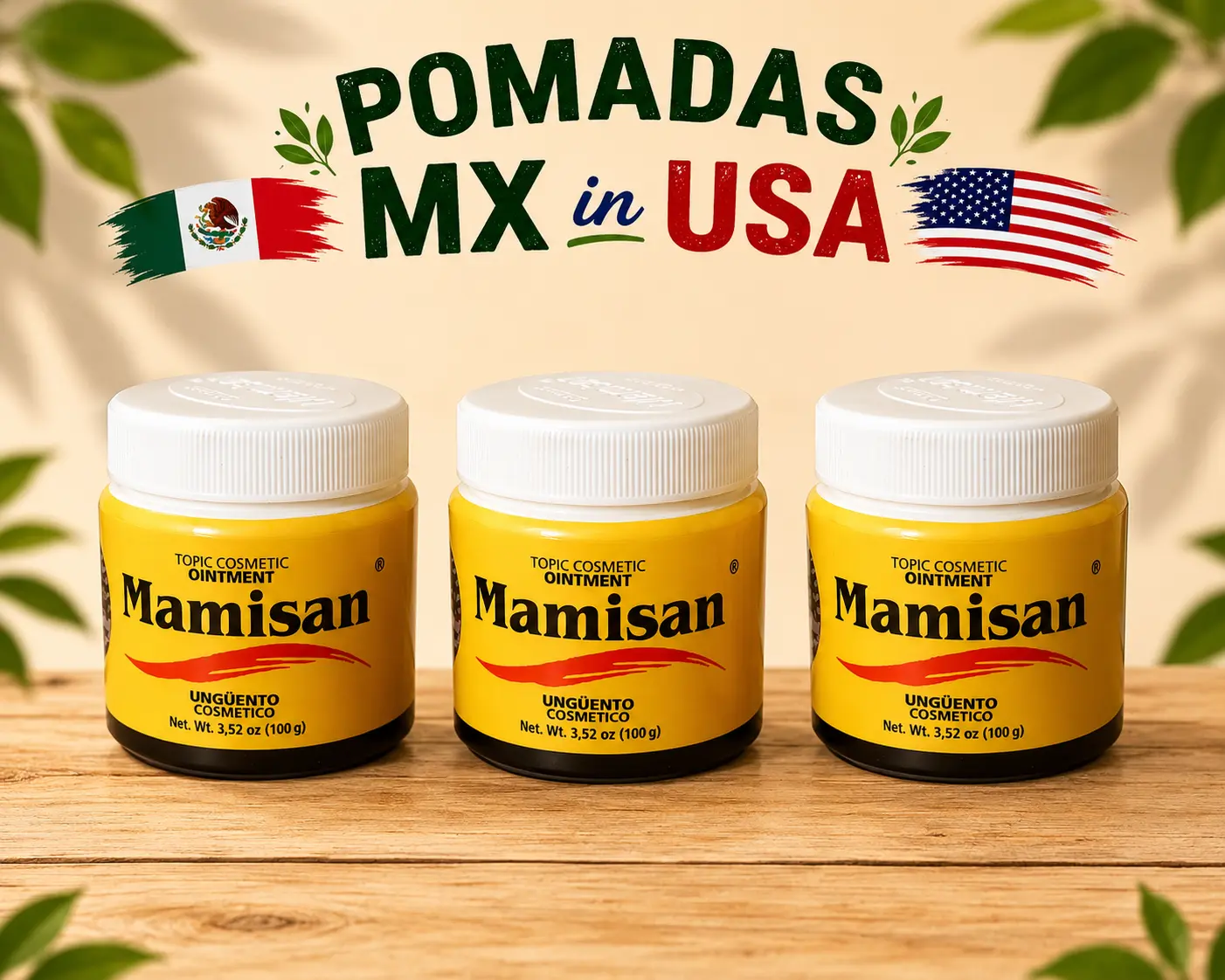 3- MAMISAN POMADA 100g (3.52oz) each OINTMENT Unguento MADE IN MEXICO Moisturizers