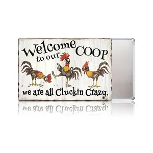 Vintage Tin Sign – Funny Chicken Coop Wall Sign, Rustic Farmhouse Kitchen Decor, Retro Metal Art for Yard & Bar by Palette&Wall