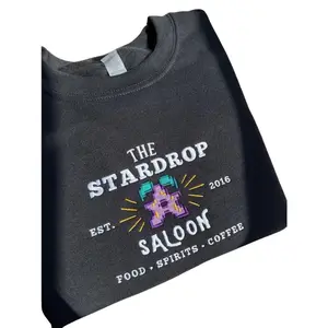 EMBROIDERED The Stardrop Saloon Sweatshirt, Cozy Gaming Gift, Perfect Gift for Gamers, Cozy & Cute Gaming Attire