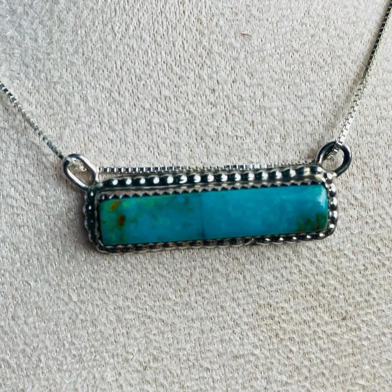 Carico Lake Turquoise Bar Necklace
