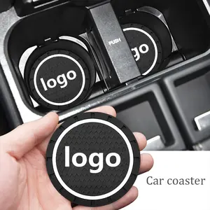 Universal 1/2pcs Non-Slip Cup Holder Mat, Durable and Easy to Clean Car Accessories, Compatible with All Car Models
