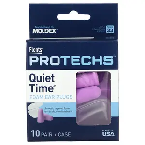 Flents Protechs, Quiet Time Foam Ear Plugs, 10 Pair + Case