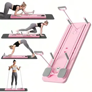 Multifunctional Abs Exercise BoardFoldable Home Pilates Exerciseboardequipped With Kneeling Pads Andtimers For Abdominal And Corestrength Training Multi-Functional Ab