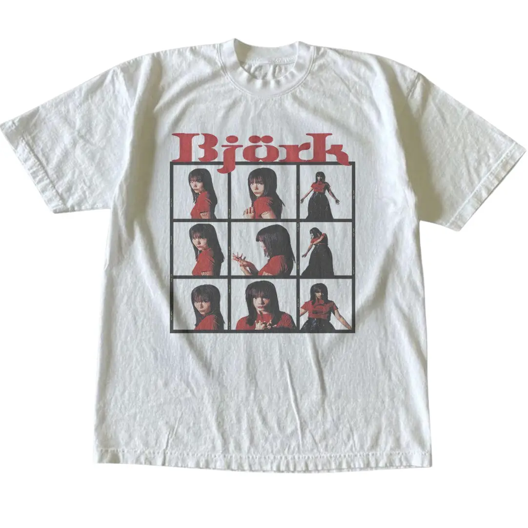 Gildan Men's Women's T-shirt, Style Bjork Tshirt, Music Artist Vintage Graphic Tees, Alternative Rock Singer, Indie Music Vintage Tee, Bjorik Fan Club Shirt, Experimental Music Apparel, Menswear Womenswear Top Y2k Streetwear Crewneck