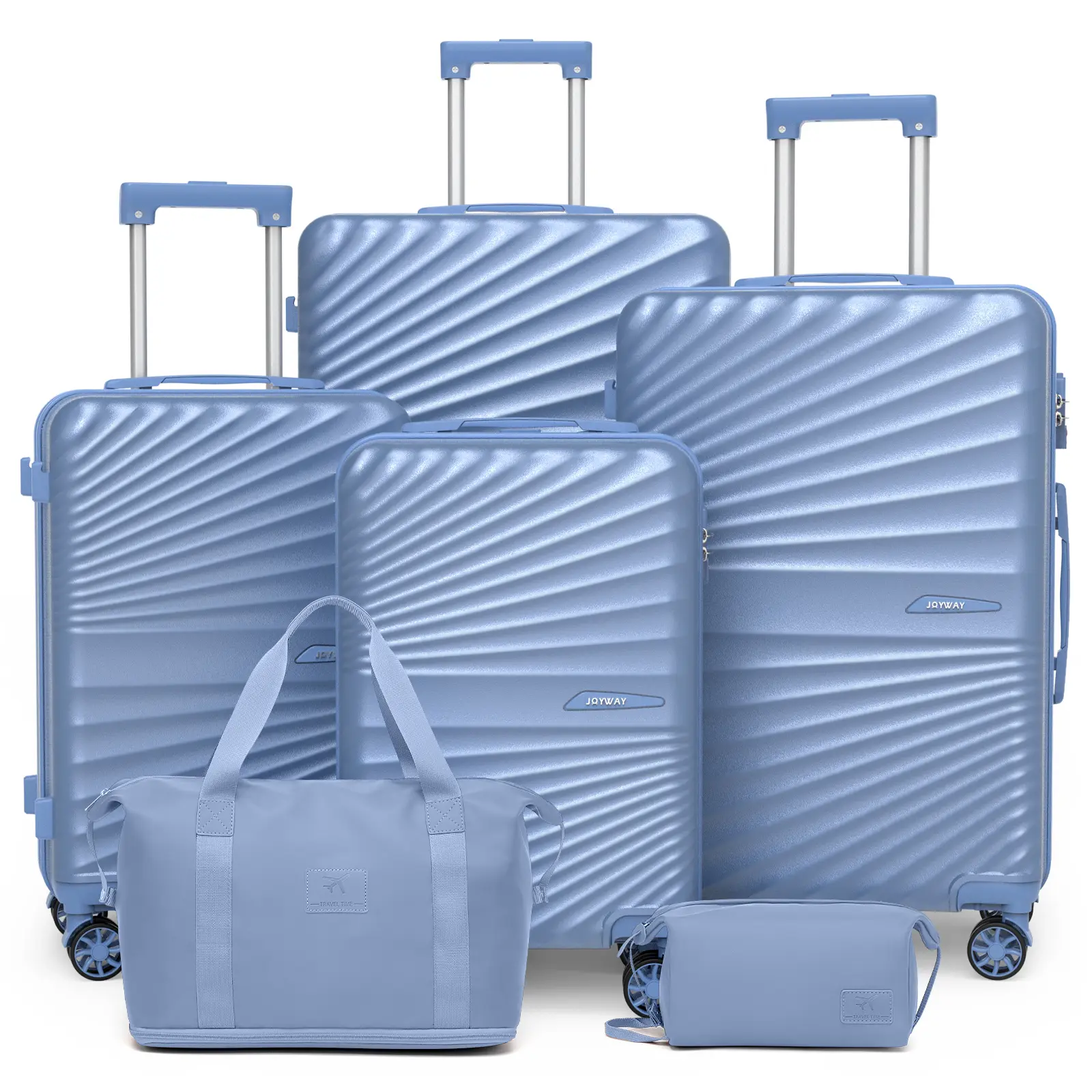 JOYWAY 6 Piece Luggage Sets with Spinner Wheels, Hardside Synthetic Suitcase Collection for Women, Lightweight with TSA Lock, Best Travel Gift, Check In Luggage, Hardshell Luggage Set