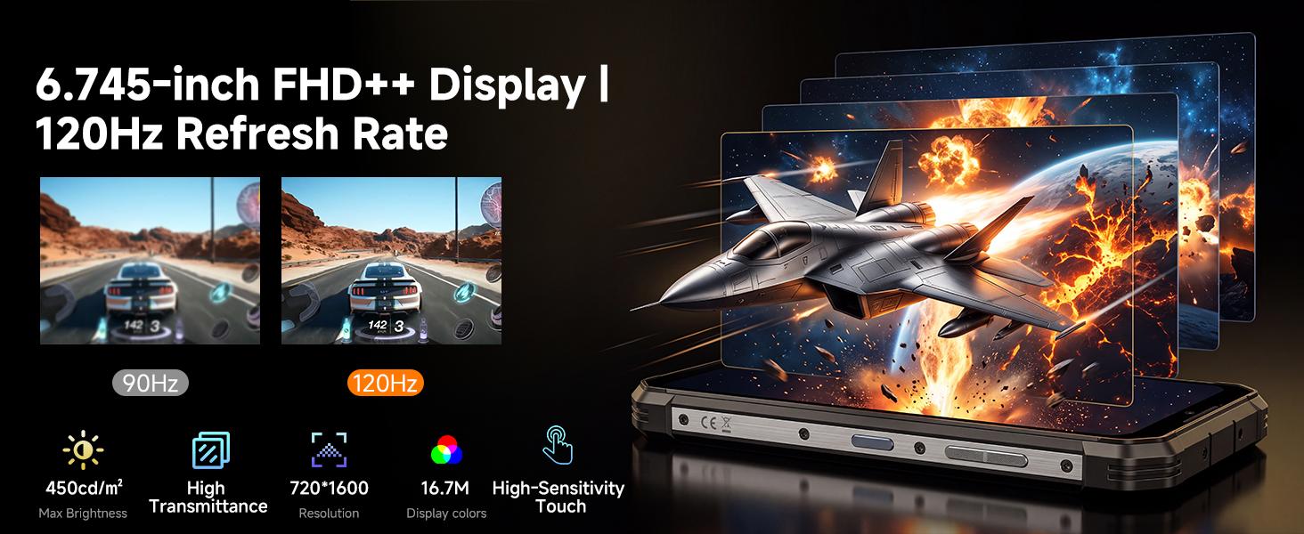 FOSSIBOT F106 Plus Rugged Mobile Phones, 12000mAh Big Battery, 30W Fast Charging, Android 15, 18GB+128GB/2TB Storage, 512LM Camp Light, 128dB Double Speaker, 50MP+20MP Night Vision Camera, 4G Dual SIM, NFC,back to school,back to school haul