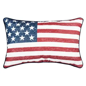 Flag Throw Pillow by Valerie