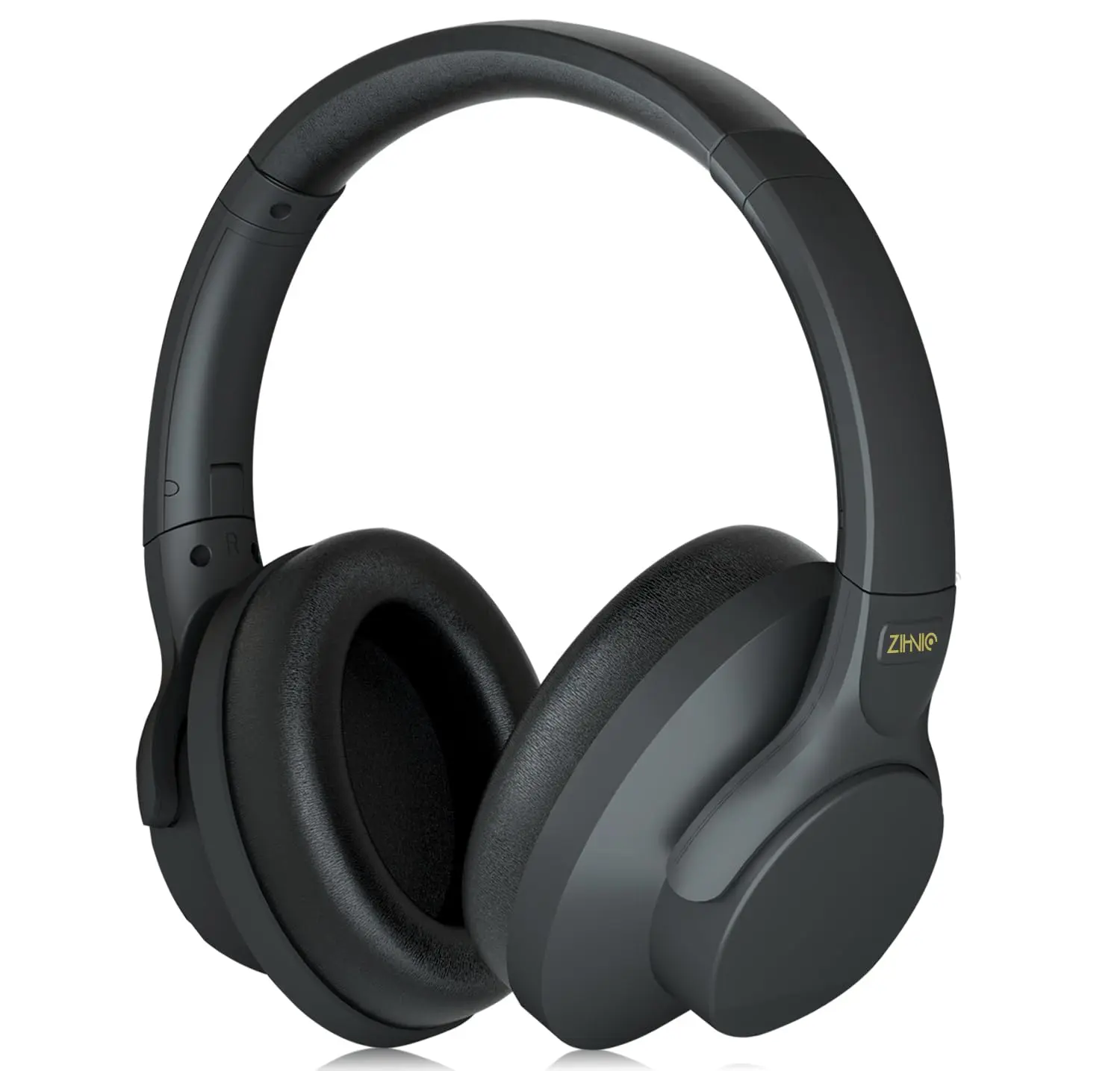Active Noise Cancelling Headphones, 60H Playtime Wireless Bluetooth Headset Low Latency-Black