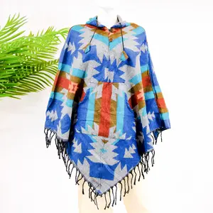 Plaid Print Winter Unisex Ponchos
