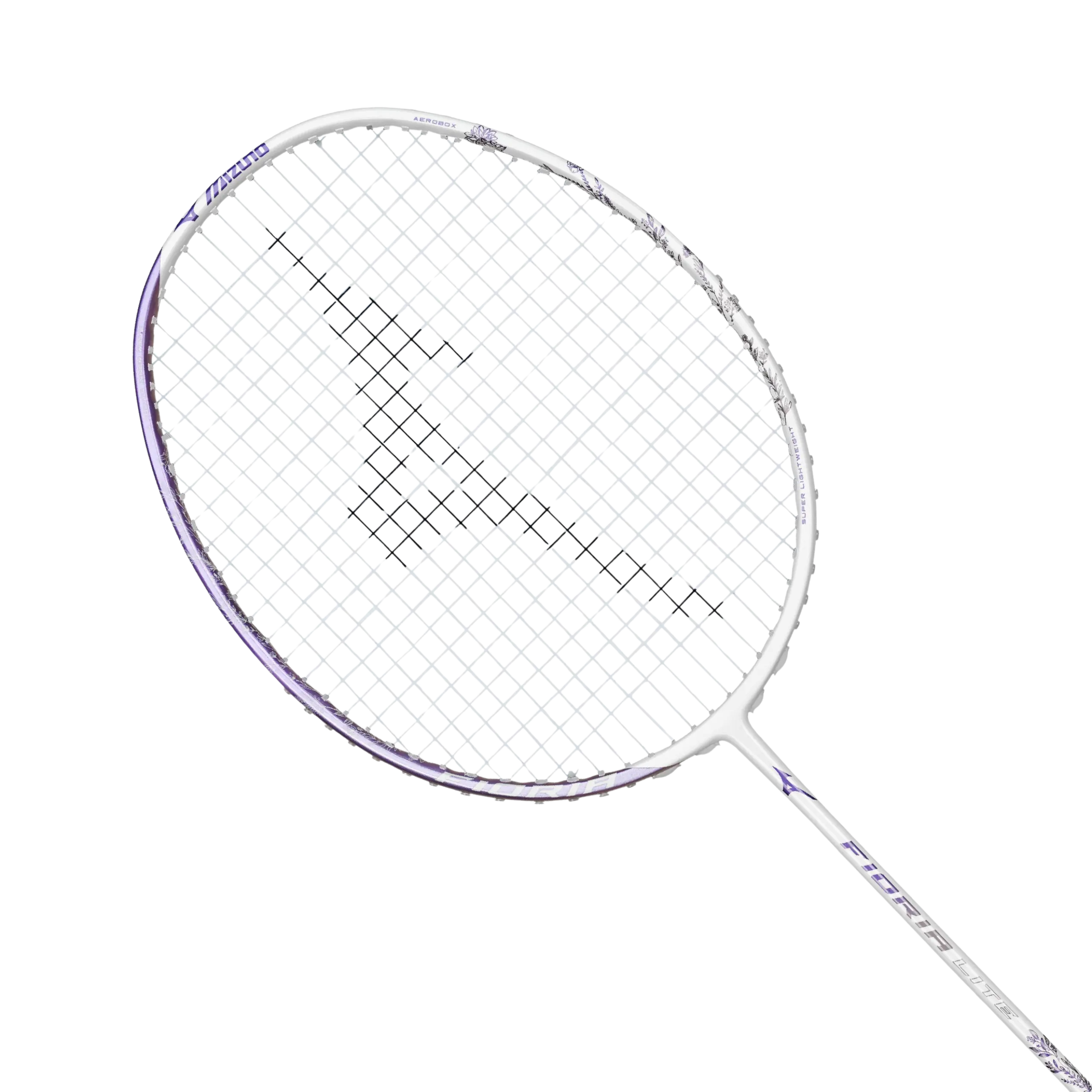 Mizuno Fioria Lite Badminton Racket - Pearl White/Lavender Glow
