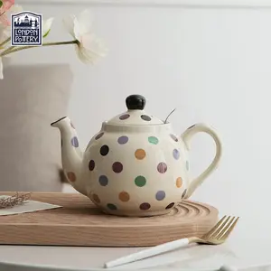 London Pottery 600ML multispot teapot ceramic matcha tea pot tetra tea infuser kettle tea maker for girlfriend with strainer