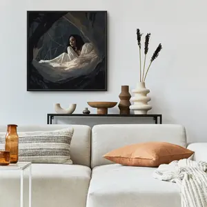 Pictorem C1FC2424S4BT00 24 x 24 in. Spider Princess - Black Framed Canvas Wall Art