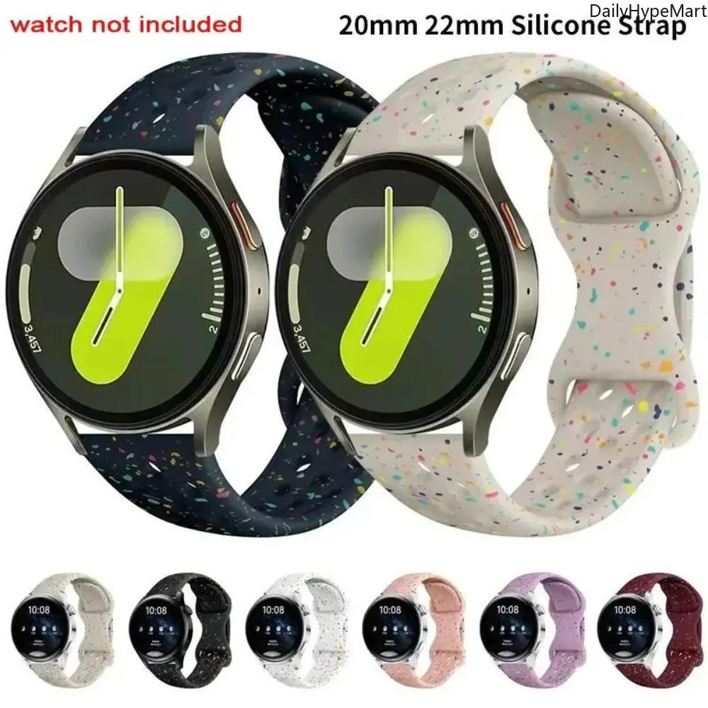 Silicone Strap for Samsung Galaxy Watch, Peppy Baroque & Glamorous Design with a Soft Fit, 20mm-22mm Tech Fashion Accessory, Smartwatch Accessories, Wearable Chic Wristband, Funky, Smartwatch Compatible Bands, Romantic, Ethnic, Watch Straps, Pvc