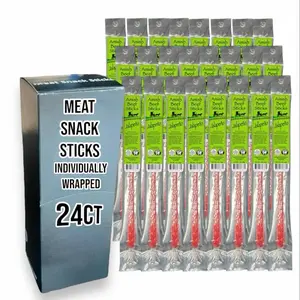 Beef Snack Sticks - Jalapeño - 24 Individually Wrapped - Amish Beef Sticks