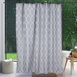 Shower Curtain Waterproof 70x70” Inches Bathroom Shower Drape Liner Print Polyester Fabric Bathroom Curtain w/ 12 Hooks for Bathtub Shower Stall