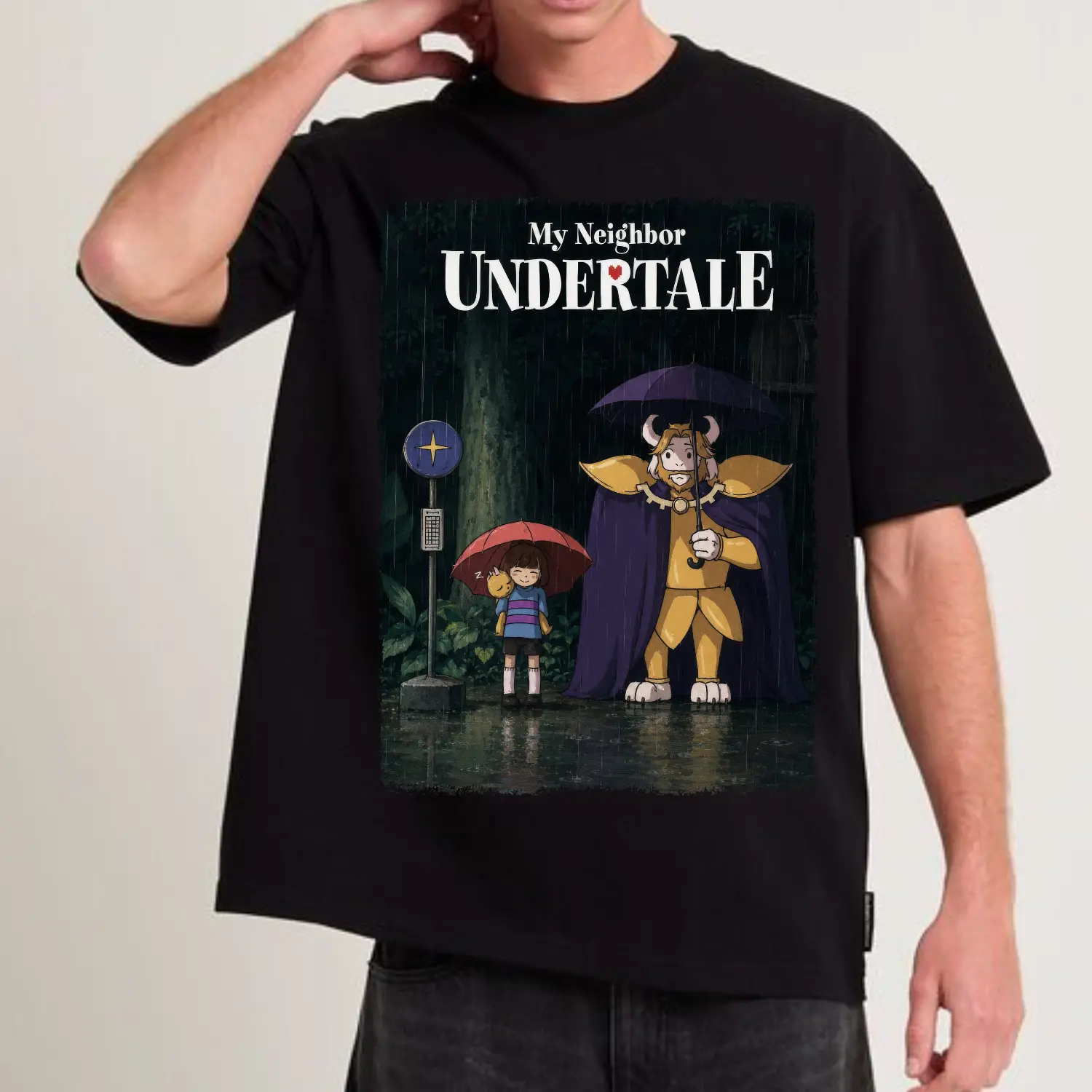 My Neighbor Undertale Tshirt, Frisk and Asgore Anime Sweatshirt Hoodie, Cozy Gamer Gift